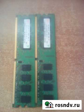DDR 2, 800 Мгц, 2 планки по 2 Ггб, Hynix Ангарск - изображение 1