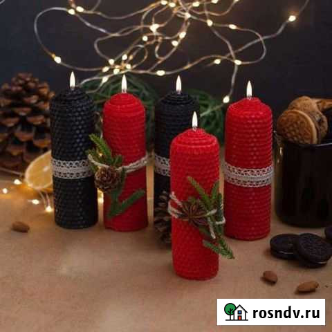 Свечи ручной работы из вощины Новосибирск - изображение 1