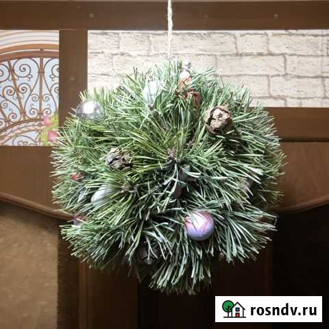 Новогодний рождественский венок шар Струнино - изображение 1