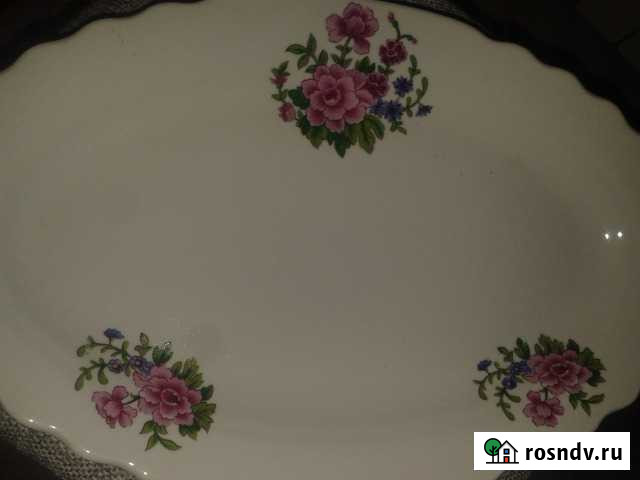 Блюдо большое овальное СССР 1965 год Черное - изображение 1