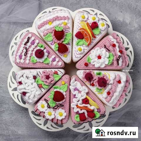 Мягкая игрушка торт вязаный большой новый Томск - изображение 1