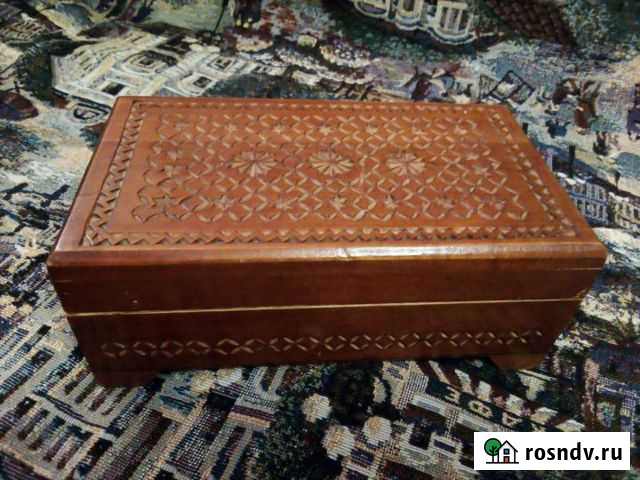 Резная деревянная шкатулка б/у Сочи - изображение 1