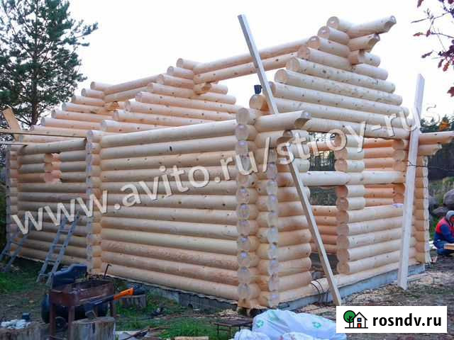 Сруб Бани из оцилиндрованного бревна Гарболово - изображение 1