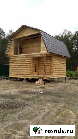 Дом-баня из бревна 6х6м Кириши - изображение 1