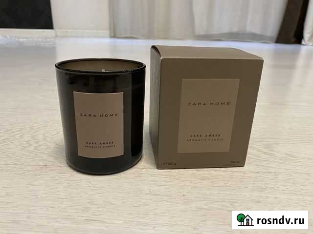 Ароматическая свеча Zara home dark amber новая Новосибирск - изображение 1