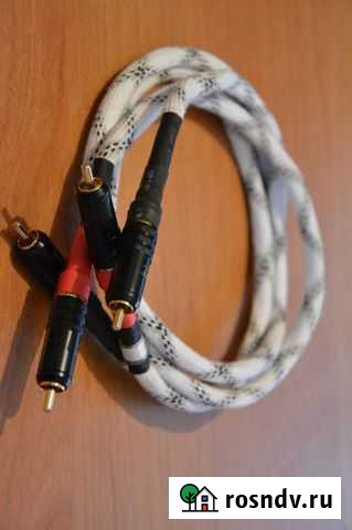 Межблочный кабель Hi-End RCA 1м хб оплетке Красноярск - изображение 1