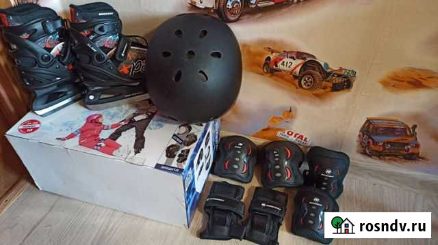 Коньки детские Nordway+шлем Смоленск - изображение 1