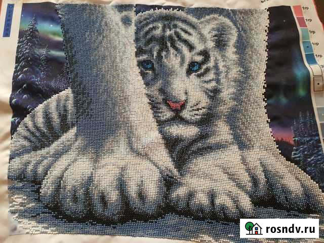 Вышивка бисером тигрёнок с мамой Брянск - изображение 1