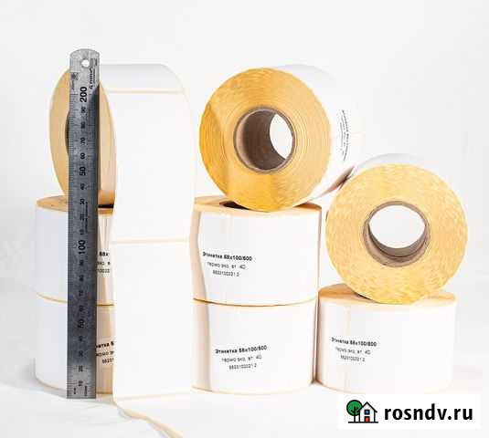 Этикетки 58х100 мм термочувствительные эко 500 шт Хабаровск - изображение 1