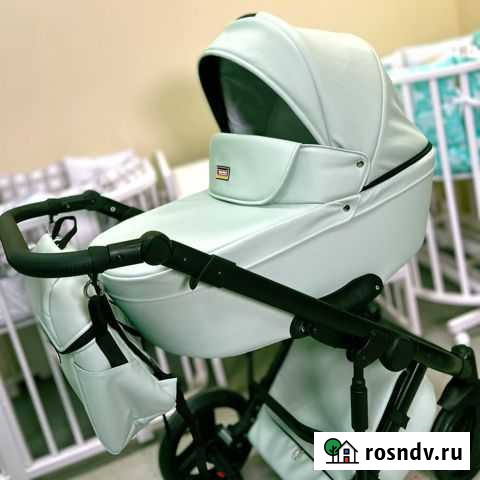Коляска из экокожи Kinder Tante 2в1 мята Воронеж - изображение 1