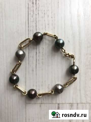 Браслет золото 585 с натуральным жемчугом Сочи - изображение 1