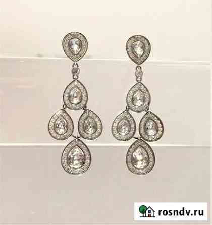 Серьги Пусеты Swarovski Оригинал Кристаллы Тольятти