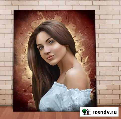 Портрет по фото на холсте Благовещенск - изображение 1