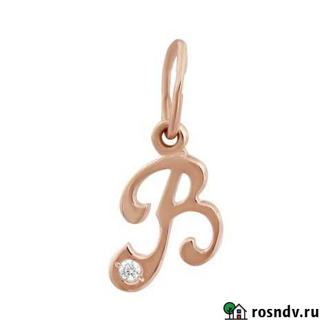 Подвеска С фианитом из золота 585 пробы Набережные Челны - изображение 1