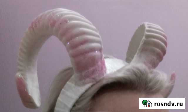 Рожки - ободок белый Мурманск - изображение 1