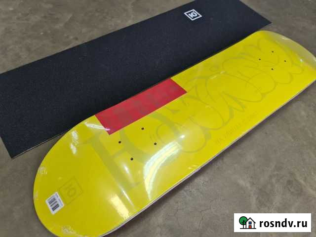 Дека для скейтборда Юнион Team3 Yellow+шкурка Москва - изображение 1