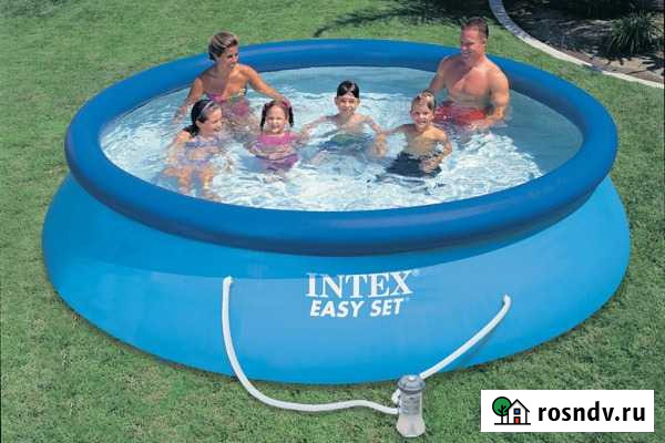 Бассейн надувной Intex 244*61 (с фильтр насосом) Самара - изображение 1