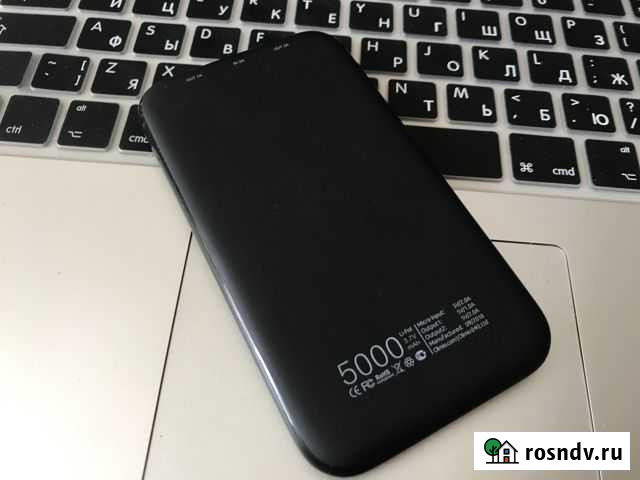 Внешний аккумулятор Olmio Slim, 5000mAh, черный Волгоград - изображение 1