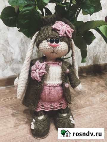 Вязаная игрушка-зайка Рязань - изображение 1