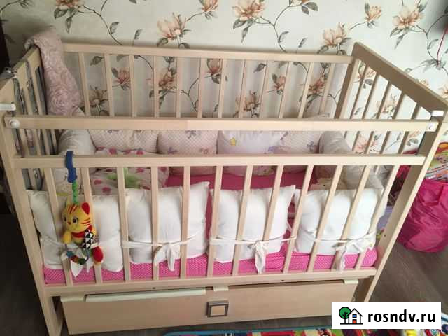 Детская кроватка с маятником и ящиком Тула - изображение 1