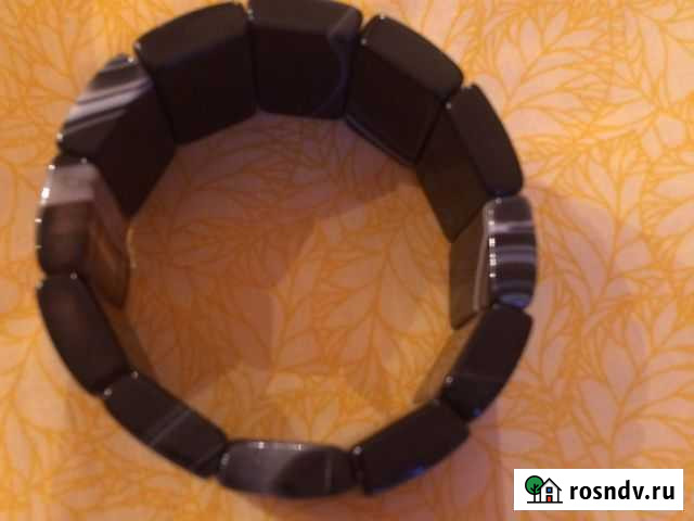 Браслет из черного агата Красноярск - изображение 1