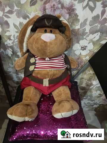 Мягкая игрушка заяц пират Омск - изображение 1