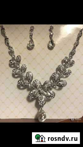 Свадебная бижутерия:, Серьги, колье и диадема Липецк - изображение 1