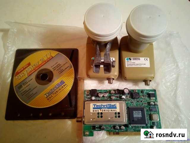 Спутниковая DVB тв карта+2 головы Мончегорск - изображение 1