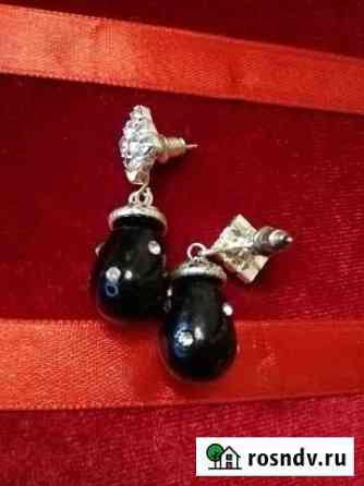Серьги и клипсы к вечерним платья со стразами Завьялово