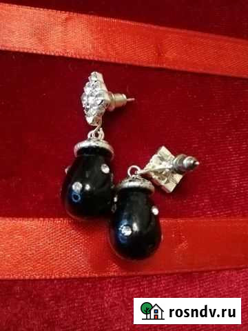 Серьги и клипсы к вечерним платья со стразами Завьялово - изображение 1