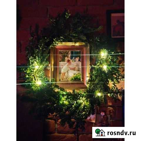 Рождественский венок из живой пихты и самшита с по Королев - изображение 1