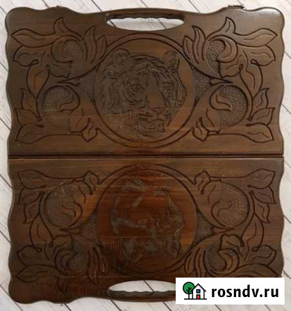 Нарды резные Тигр и Волк Нальчик - изображение 1