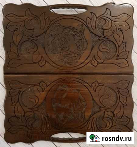 Нарды резные Тигр и Волк Нальчик - изображение 1