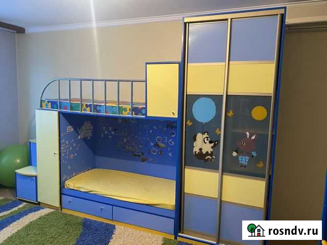 2 ярусная кровать со шкафами 3.4 метра Кемерово - изображение 1