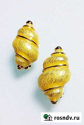 Винтажные клипсы Carolee в форме морских ракушек Нижний Новгород - изображение 1