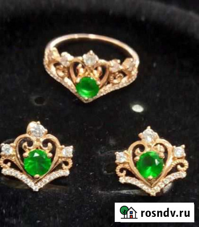 Комплект серьги и кольцо Ульяновск - изображение 1