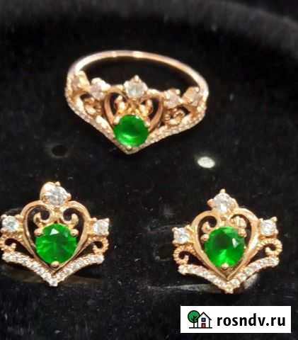 Комплект серьги и кольцо Ульяновск - изображение 1