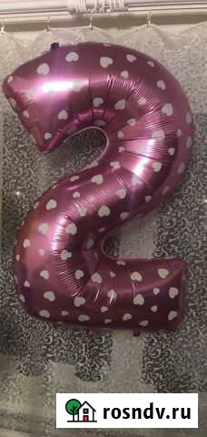 Фольгированный шар цифра 2 Ижевск - изображение 1