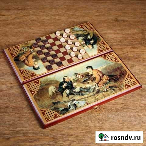 Нарды Охотники на привале, деревянная доска 40х4 Ульяновск - изображение 1