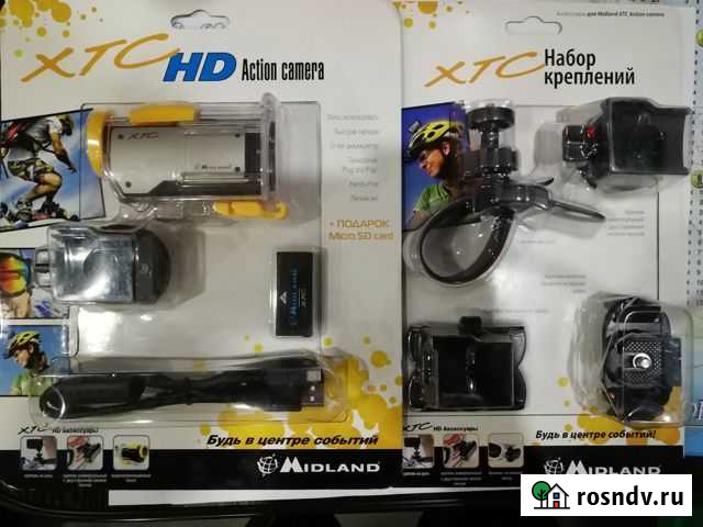 Экшн-камера Midland XTC HD + набор креплений Мурманск - изображение 1