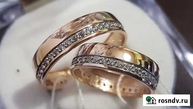 Золотые обручальные кольца. Арт354 Барнаул - изображение 1