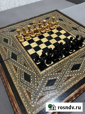 Шахматы, нарды, шашки(3в1) ручной работы Грозный - изображение 1