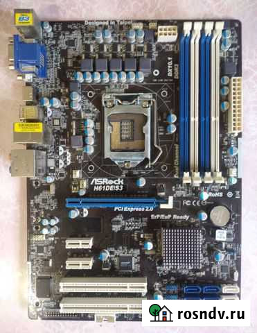 Материнская плата ASRock H61DE/S3 Белогорск - изображение 1