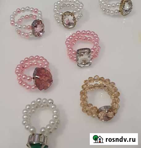 Кольца из бусин и камней и колье с мармеладным миш Саранск - изображение 1