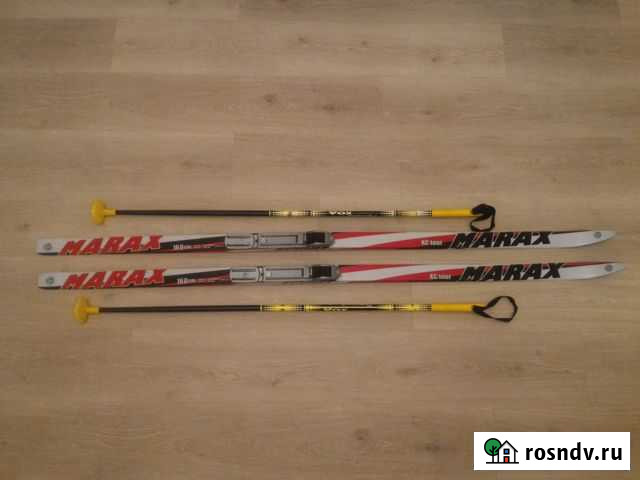 Лыжи детские комплект палки, лыжи и ботинки Уфа - изображение 1