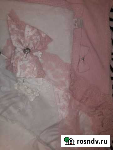 Конверт одеяло. Бант на резинке и уголок тканивый Дно - изображение 1