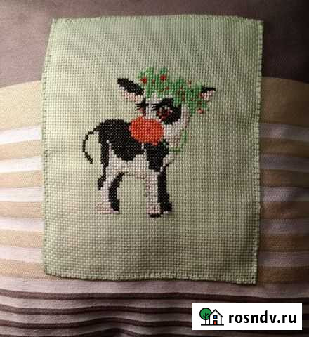 Подушка декоративная с ручной вышивкой 40х40см Подольск - изображение 1