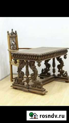 Стол с резьбой по дереву Омск - изображение 1