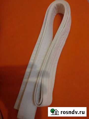 Пояс белый для тхэквондо, карате, айкидо Нижний Тагил - изображение 1