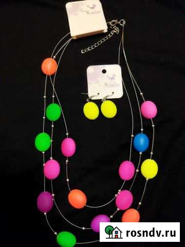 Колье и серьги неоновые цвета Йошкар-Ола - изображение 1